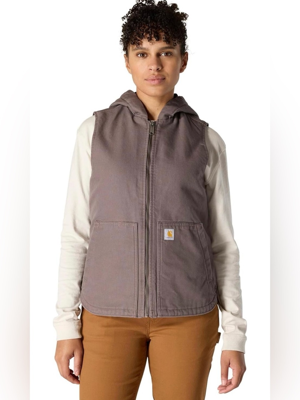 Carhartt Women's 104026 Women's Washed Duck Insulated Hooded Vest
